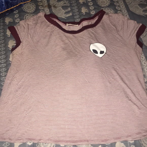 french pastry Tops - French pastry alien stripe tee